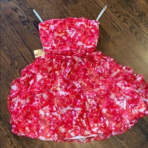 Beautiful red and white party dress